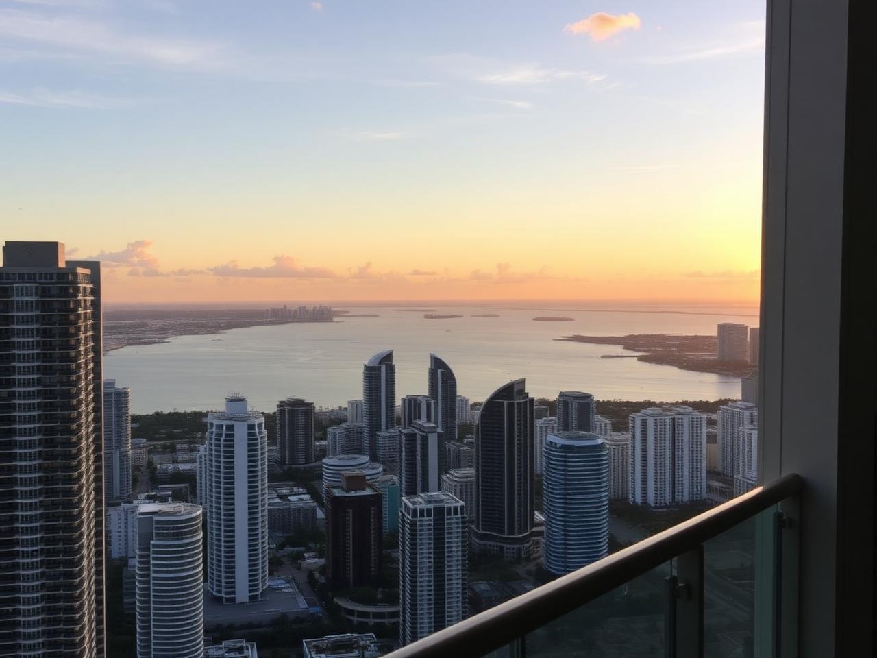 Brickell Skyline View from Balcony